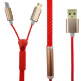 2 in 1 USB 8# Zipper Cable Data line/ Date link